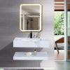 Bộ bàn đá lavabo âm 2 tầng chống trầy tràn viền LBD09