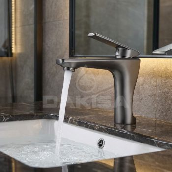 Vòi lavabo nóng lạnh xám Dakisa DLN07