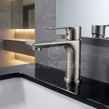 Vòi lavabo nóng lạnh inox 304 Dakisa DLNI01
