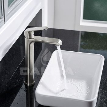 Vòi lavabo nóng lạnh inox 304 Dakisa DLNI09