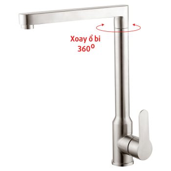 Vòi rửa chén nóng lạnh inox 304 Dakisa DCNI01