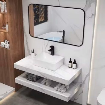 Bộ bàn đá lavabo 2 tầng chống trầy LBD27