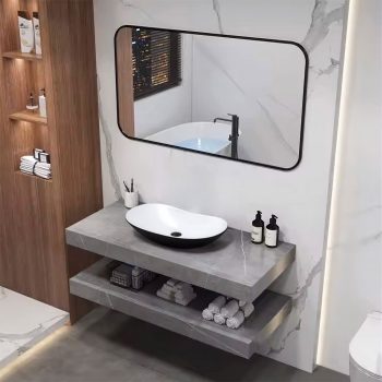 Bộ bàn đá lavabo 2 tầng chống trầy LBD28