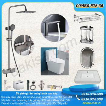 Combo phòng tắm cao cấp NTS30 - Sen cây SC05