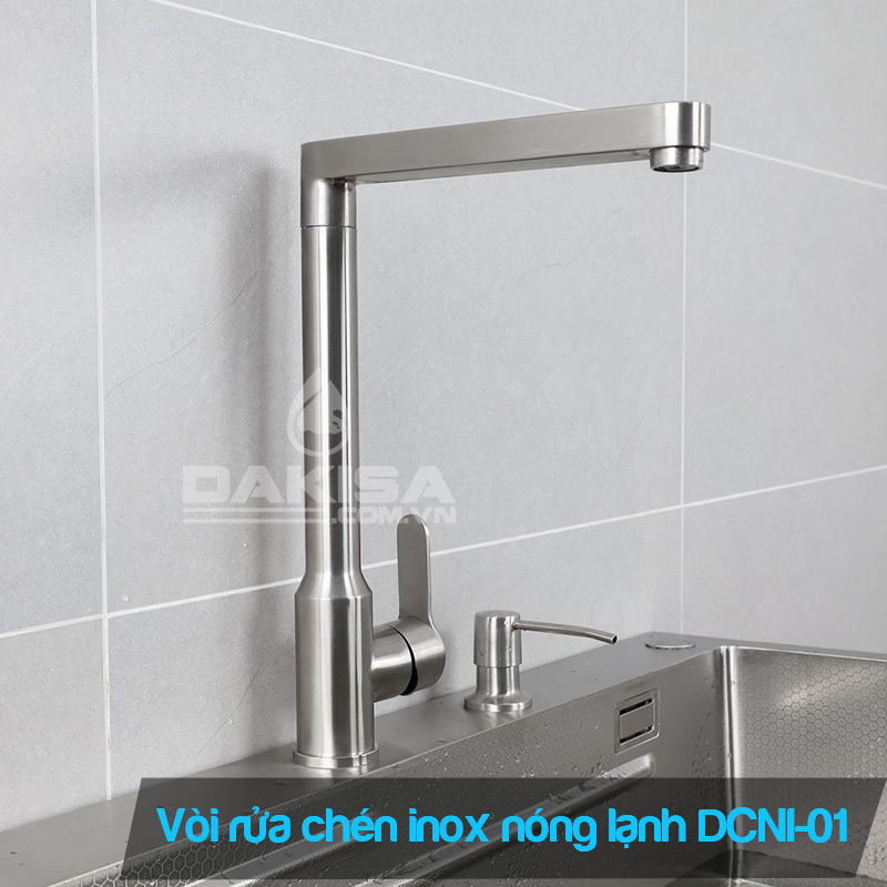 vòi rửa chén nóng lạnh inox 304
