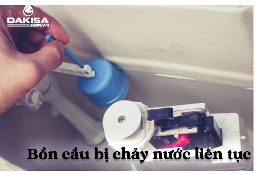 bồn cầu chảy nước liên tục