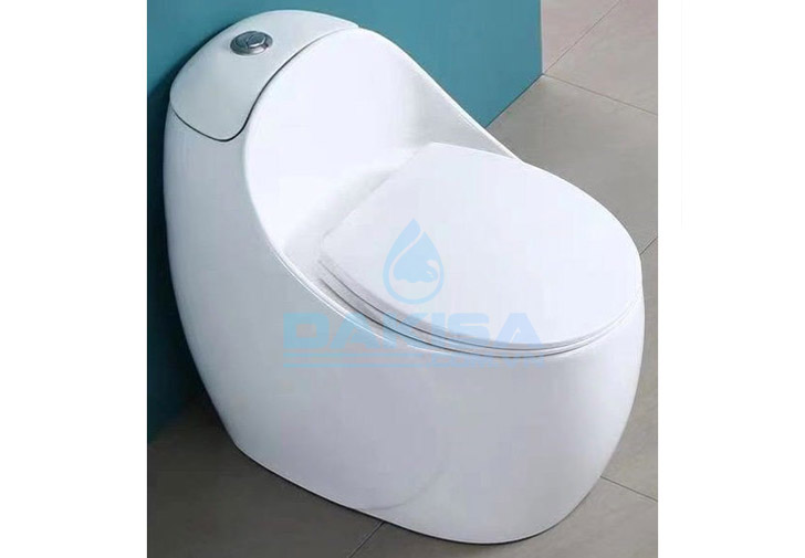 bồn cầu trứng 1 khối màu trắng cao cấp chính hãng