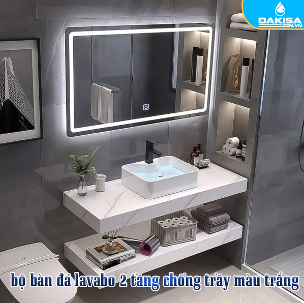 bộ bàn đá 2 tầng chống trầy