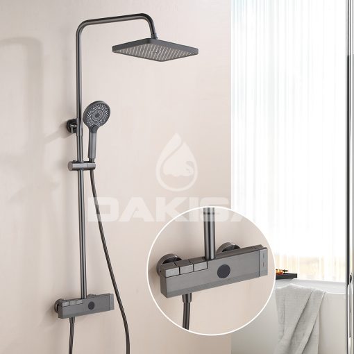 Sen cây tắm đứng phím đàn xám hiển thị nhiệt độ Dakisa DSC05