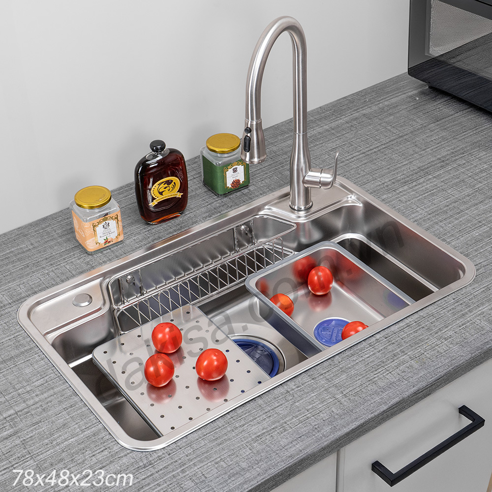 Chậu rửa chén inox 304 Dakisa C-7848B