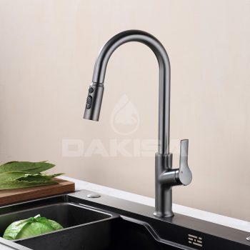 Vòi rửa chén rút dây xám Dakisa DCN19