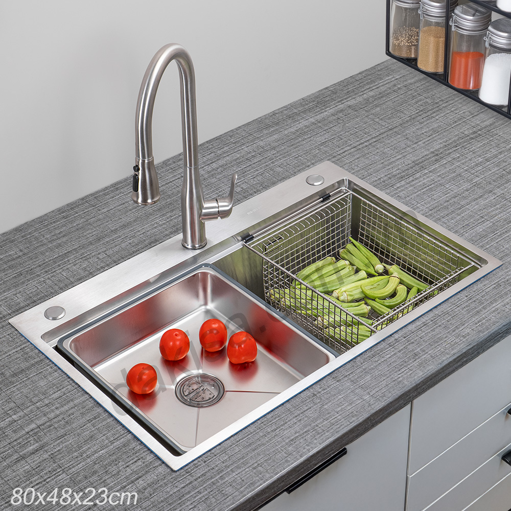 Chậu rửa chén inox 304 Dakisa C-8048G