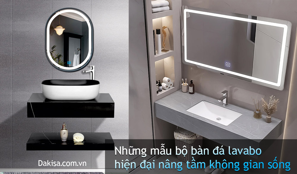 Những mẫu bộ bàn đá lavabo hiện đại nâng tầm không gian sống