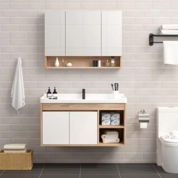 Bộ tủ lavabo nhựa PVC chống thấm LBT37 - 80cm