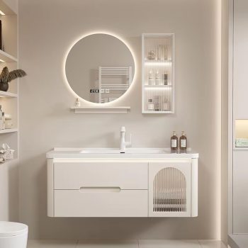 Bộ tủ lavabo nhựa PVC chống thấm LBT38 - 80cm