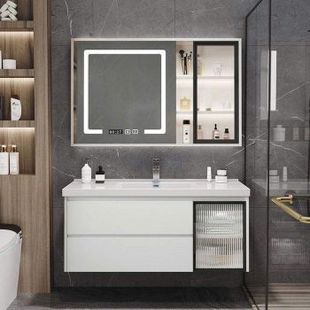 Bộ tủ lavabo nhựa PVC chống thấm LBT39 - 80cm