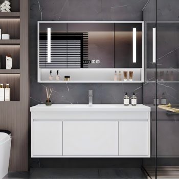 Bộ tủ lavabo nhựa PVC chống thấm LBT42 - 100cm