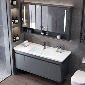 Bộ tủ lavabo nhựa PVC chống thấm LBT43 - 100cm