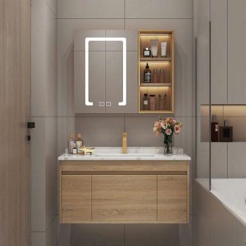 Bộ tủ lavabo nhựa PVC chống thấm LBT46 - 80cm