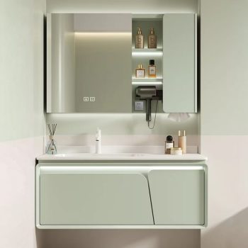 Bộ tủ lavabo nhựa PVC chống thấm LBT49 - 100cm